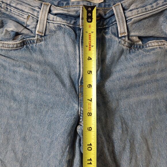 Levis 94 Baggy Wide-Leg Jeans Womens 25 27x29 Blue Denim Cotton Distressed - Picture 5 of 15